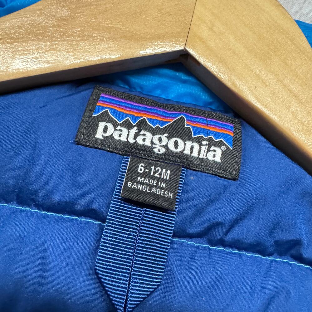 Patagonia Toddler Boys 6-12M Duck Down Sweater Puffer 600 Fill Jacket Blue - Picture 7 of 8